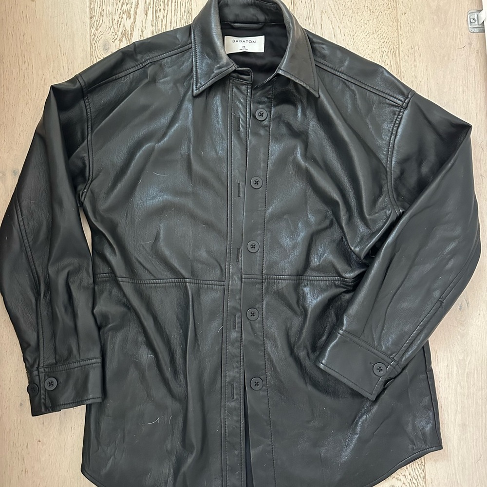 Babaton Black Lightweight Shirt Jacket